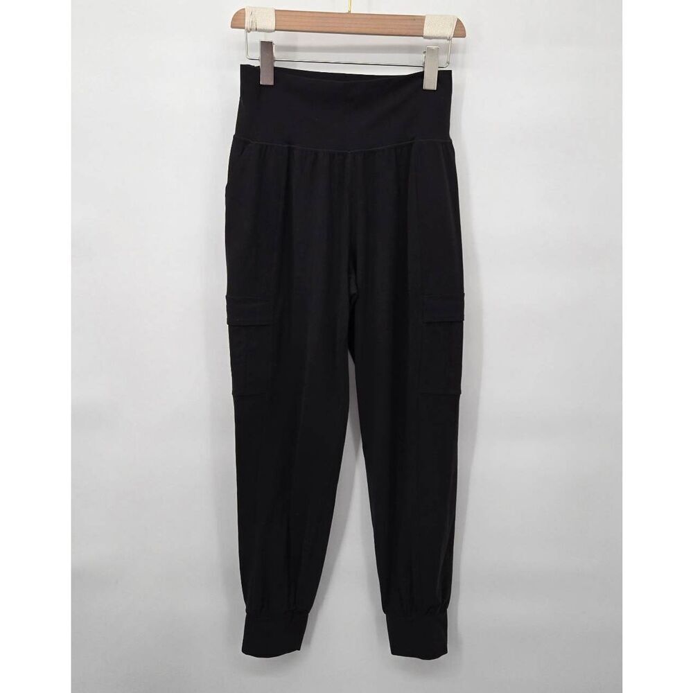 Athleta Jogger Pants Womens Small Black Salutation Cargo Athleisure
